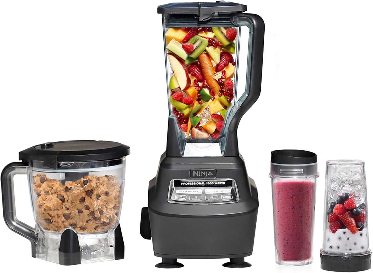 Ninja Mega Kitchen System, 1500W, 72 oz. Full-Size Blender & 8-Cup Food Processor with16 oz.